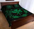 Alohawaii Home Set - Quilt Bed Set Hawaii Kanaka Turtle Hibiscus Polynesian Anthea Style Green J4