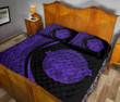 Hawaii Polynesian Pele Kanaka Quilt Bed Set Circle Style Purple - AH - J7 - Alohawaii