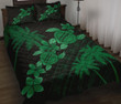 Hawaii Turtle Plumeria Coconut Tree Polynesian Quilt Bed Set - Green - AH J4 - Alohawaii