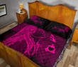 Hula Girl Hibiscus Map Quilt Bed Set - Pink - AH J4 - Alohawaii