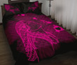 Hula Girl Hibiscus Map Quilt Bed Set - Pink - AH J4 - Alohawaii
