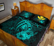 Hawaii Hibiscus Quilt Bed Set - Harold Turtle - Turquoise - AH J9 - Alohawaii