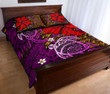 Alohawaii Home Set - Hawaii Lauhala Hibiscus Polynesian Tropical Pink Quilt Bed Set - Wake Style - AH - J4