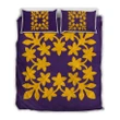 Alohawaii Quilt Bed Set - Hawaiian Royal Pattern Quilt Bed Set - Purple And Gold - L3 Style