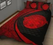 Hawaii Polynesian Pele Kanaka Quilt Bed Set Circle Style Red - AH - J7 - Alohawaii