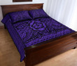 Hawaii Polyensian Turtle Quilt Bed Set Purple - AH - J7 - Alohawaii