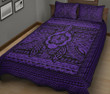 Hawaii Polyensian Turtle Quilt Bed Set Purple - AH - J7 - Alohawaii