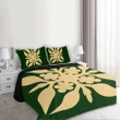 Hawaiian Royal Pattern Quilt Bed Set - Green - G1 Style - AH - J2 - Alohawaii