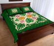 Hawaiian Quilt Bed Set Coconut Tree Pattern - Green - AH - J2 - Alohawaii