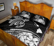 Alohawaii Quilt Bed Set - Hawaii Quilt Bed Set - Turtle Polynesian Map Plumeria White - AH - J1 - Alohawaii