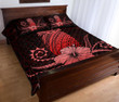Alohawaii Home Set - Quilt Bed Set Hawaii Polynesian Pineapple Hibiscus Zela Style Red J4