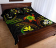 Hawaii Kanaka Turtle Plumeria Polynesian Quilt Bed Set - Royal - AH - J2