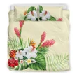 Alohawaii Bedding Set - Cover and Pillow Cases Hawaiian Tropical Hibiscus Strelitzia Monstera Polynesian - AH - J1
