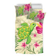 Alohawaii Bedding Set - Cute Turtle Hibiscus Bedding Set J0