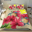 Hawaii Turtle Hibiscus Beige Simple Style - Bedding Set AH J2 - Alohawaii