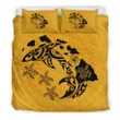 Alohawaii Bedding Set - Cover and Pillow Cases Hawaiian Map Shark Turtle Hibiscus Polynesian J1
