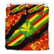 Alohawaii Bedding Set - Cover and Pillow Cases Hawaiian Kanaka Maoli Flag Polynesian - Nora Style - AH J9