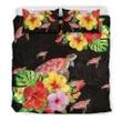 Alohawaii Bedding Set - Cover and Pillow Cases Hawaiian Beautiful Hibiscus And Turtle Polynesian - AH - J1