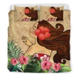 Alohawaii Bedding Set - Cover and Pillow Cases Hawaiian Hula Girl And Hibiscus Polynesian | Alohawaii.co