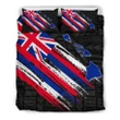 Alohawaii Bedding Set - Cover and Pillow Cases Hawaiian Flag Polynesian Grey Background | Alohawaii.co