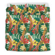 Alohawaii Bedding Set - Cover and Pillow Cases Hawaiian Tropical Leaves Flowers And Birds Floral Jungle Polynesian J71