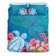 Alohawaii Bedding Set - Cover and Pillow Cases Hawaiian Turtle Hibiscus And Plumeria Polynesian | Alohawaii.co
