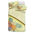 Alohawaii Bedding Set - Cover and Pillow Cases Hawaiian Hibiscus Flower Polynesian Yellow Color - AH J5