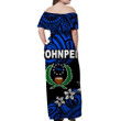 Alohawaii Dress - FSM Pohnpei Off Shoulder Long Dress Unique Vibes - Blue