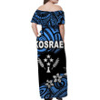 Alohawaii Dress - FSM Kosrae Off Shoulder Long Dress Unique Vibes - Blue