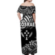 Alohawaii Dress - FSM Kosrae Off Shoulder Long Dress Unique Vibes - Black