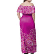 Alohawaii Dress - Paisley Hibiscus Off Shoulder Long Dress