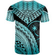 Chuuk T-Shirt Turquoise - Polynesian Necklace and Lauhala
