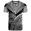 American Samoa T-Shirt White - Polynesian Necklace and Lauhala