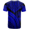 American Samoa T-Shirt Royal Blue - Polynesian Necklace and Lauhala