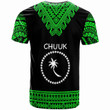 Chuuk Custom Personalised T-Shirt - Tooth Shaped Necklace Pattern Green Color