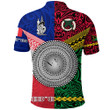 Vanuatu And New Caledonia Flag Style Polo Shirt Together