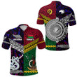 Vanuatu And New Zealand Polo Shirt Together - Purple