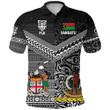 Vanuatu And Fiji Polo Shirt Together - Black