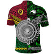 (Custom Personalised) Vanuatu And New Zealand Polo Shirt Together - Green