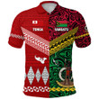 Vanuatu And Tonga Polo Shirt Polynesian Together - Bright Red
