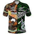 (Custom Personalised) New Zealand Maori Aotearoa And Australia Aboriginal Polo Shirt Together - Green