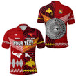 (Custom Personalised) Papua New Guinea And Tonga Polo Shirt Polynesian Together - Bright Red