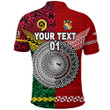 (Custom Personalised) Vanuatu And Tonga Polo Shirt Polynesian Together - Bright Red, Custom Text And Number