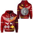(Custom Personalised) Papua New Guinea And Tonga Hoodie Polynesian Together - Bright Red