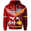 (Custom Personalised) Papua New Guinea And Tonga Hoodie Polynesian Together - Bright Red