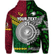 (Custom Personalised) Vanuatu And New Zealand Hoodie Together - Green, Custom Text And Number