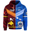 (Custom Personalised) Papua New Guinea And Samoa Together Hoodie, Custom Text And Number