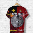 (Custom Personalised) Papua New Guinea And Tonga T Shirt Polynesian Together - Red, Custom Text And Number