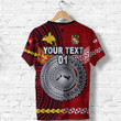 (Custom Personalised) Papua New Guinea And Tonga T Shirt Polynesian Together - Bright Red, Custom Text And Number