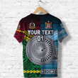 (Custom Personalised) Vanuatu And Fiji T Shirt Together - Blue, Custom Text And Number
